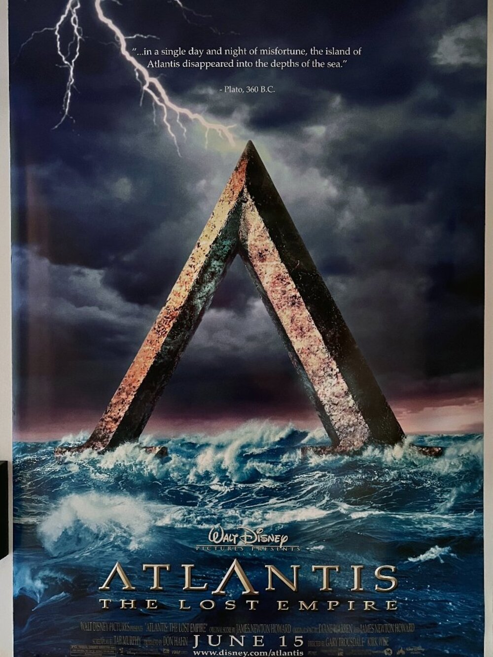 ATLANTIS: THE LOST EMPIRE (2001) - ORIGINAL DOUBLE SIDED MOVIE POSTER